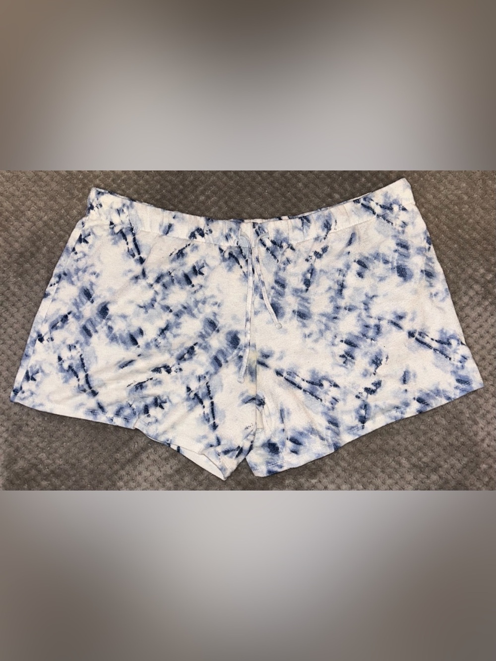 Lucky Brand Blue and White Tie-Dye Lounge Shorts